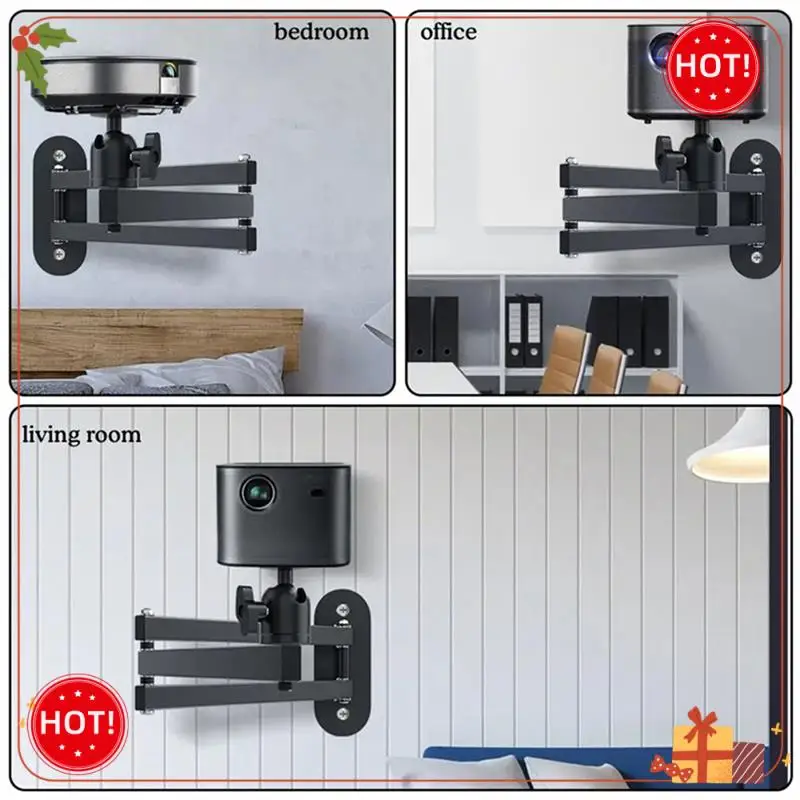 

Durable-Projector Stand Sturdy Carbon Steel Wall Mounted Bracket With 1/4 Inch Screw For XGIMI JMGO Xiaomi Extender Holder