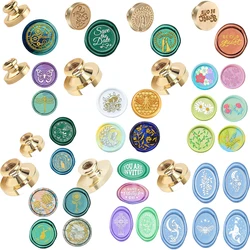 Spring Flowers Be Our Guest Moon Mermaid Wax Seal Stamp DIY Craft Supplies Scrapbooking Christmas Wedding Invitation Decoration