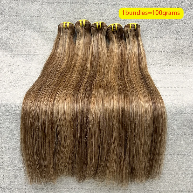 Highlight Bone Straight Human Hair Bundles Raw Virgin Hair P427 Colored Ombre Honey Blonde 100% Vietnamese Human Hair Extensions