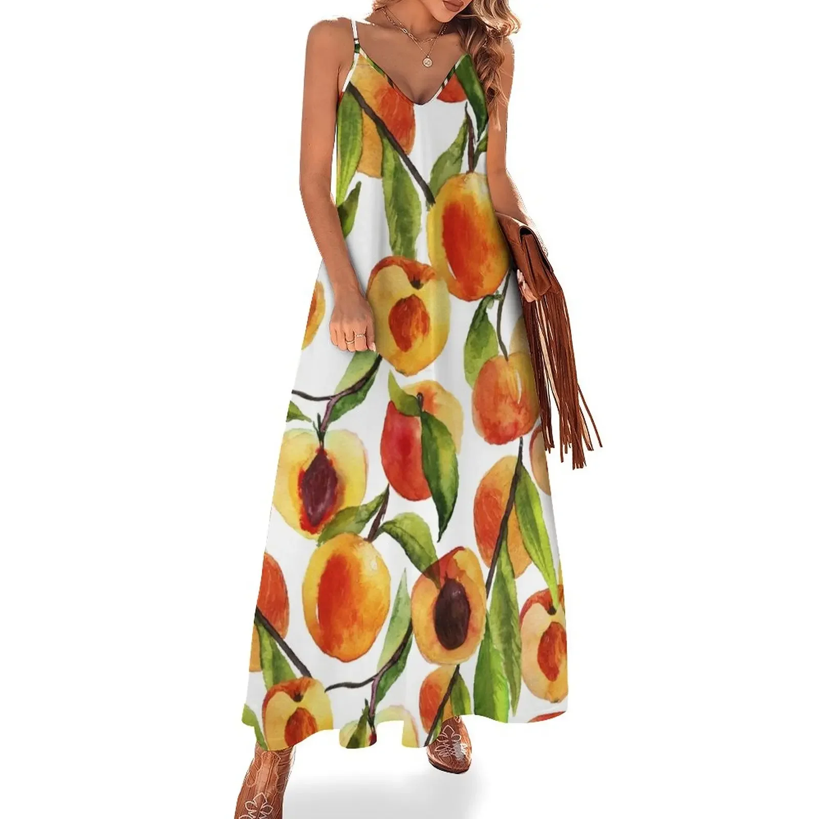 

Passionate for peaches Sleeveless Dress summer dress women 2025 festival outfit women Dress