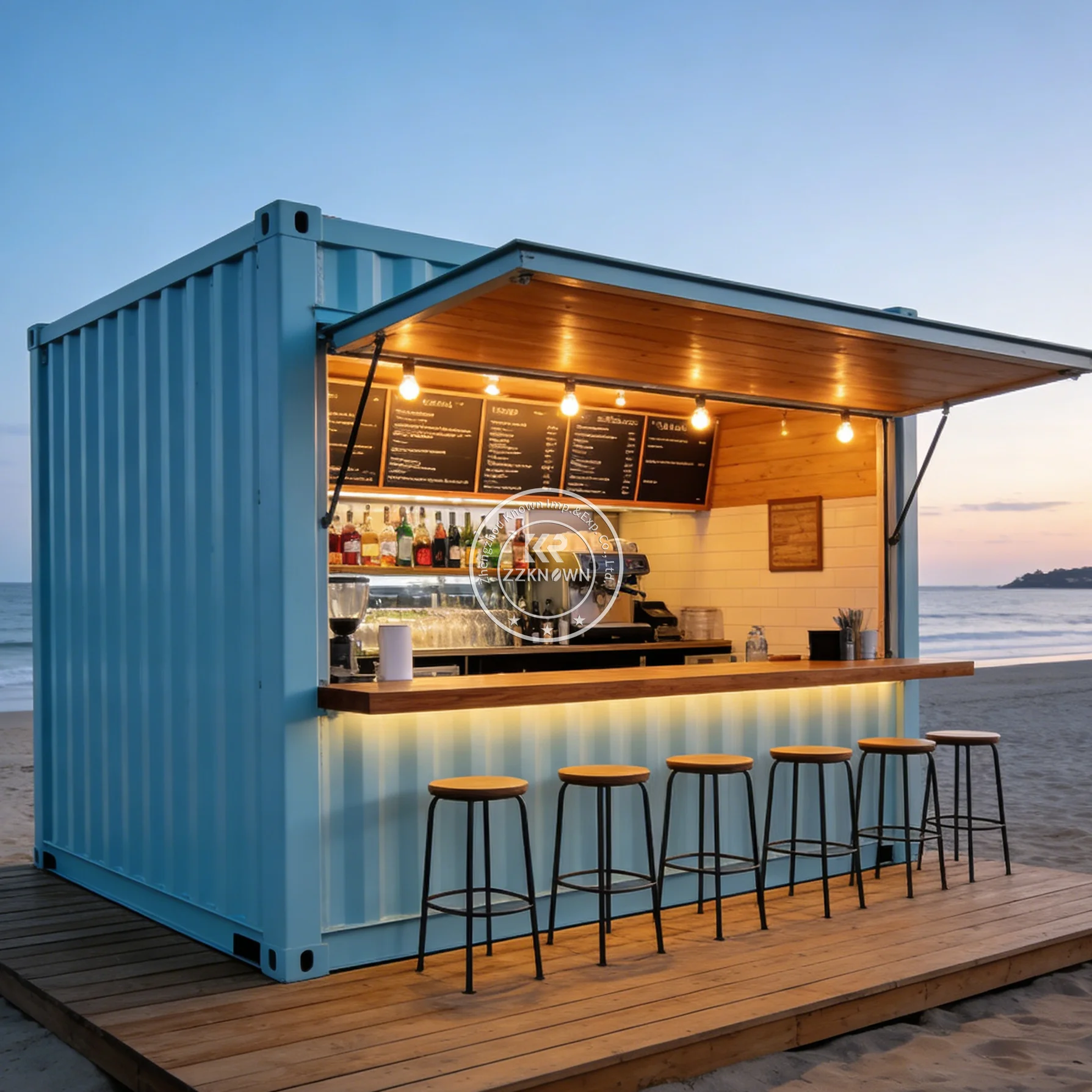Durable Outdoor Shipping Container Bar Container Restaurant Street Fast Food Restaurant Fully Equipped