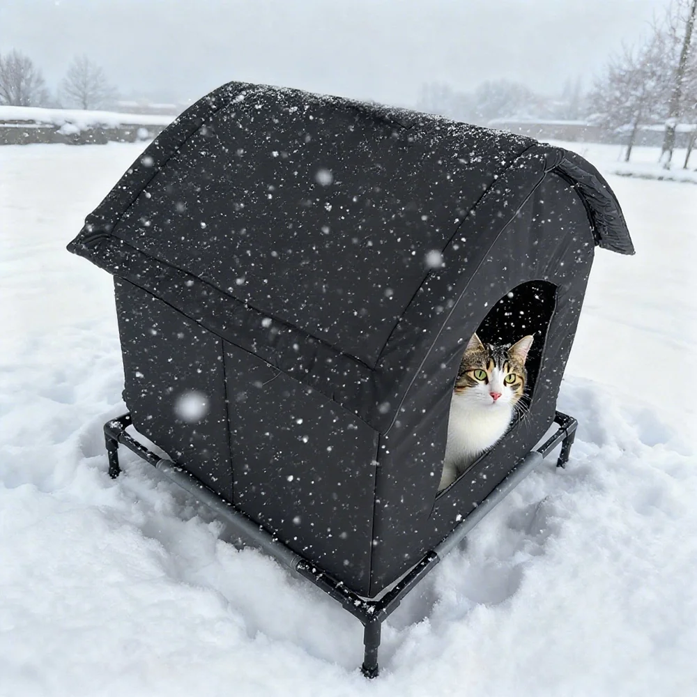 Cat House for Indoor and Outdoor CatsWaterproof Fully Insulated Shelter for Stray and Feral Cats Great for Cat Beds for Outdoor - view 3