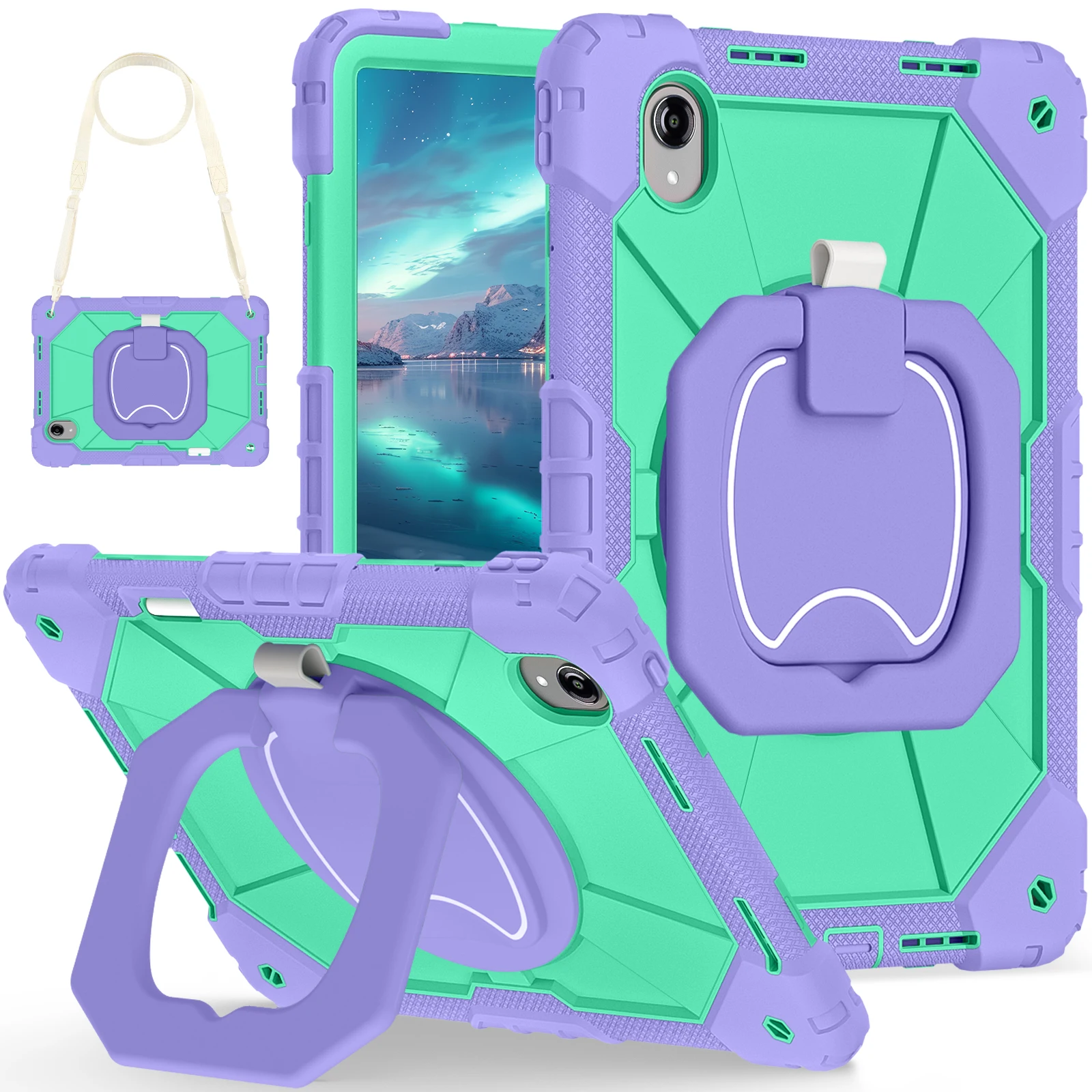 360 Shockproof Heavy Duty Safe Hard Case for Lenovo Idea Tab Pro Gen 2 Xiaoxin Pad Pro GT 13 inch with Shoulder Strap