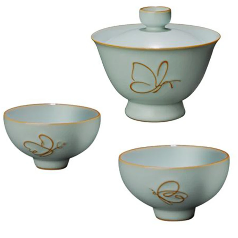 High-end handmade purple clay pot set Chinese tea set