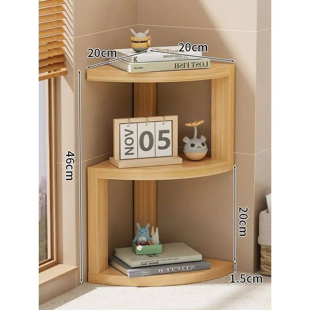Corner Solid Wood Floating Shelf Wall Mounted Small Space Storage Display Rack Living Room Bedroom Office Furniture