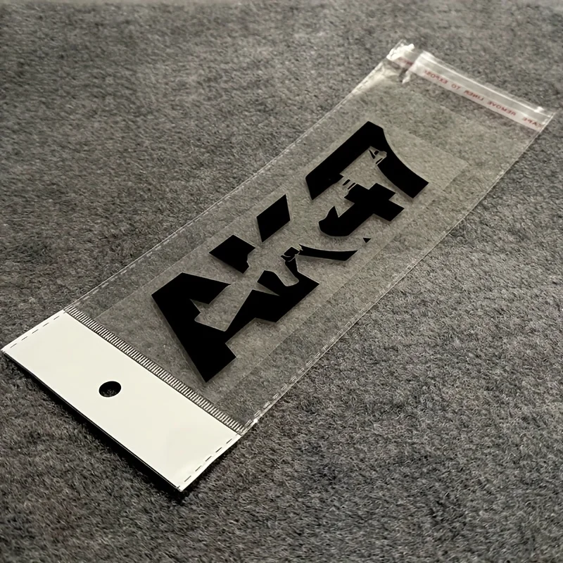 

1PC AK-47 Gun Shape Waterproof Stickers – White/Black Vinyl Decals for Car Motorcycle Laptop Decor