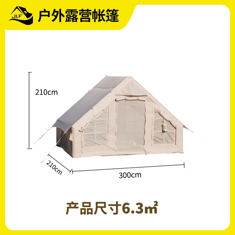 Jinglufa Outdoor Tent 3-4 People Travel Camping Camping Equipment Three Layer Portable