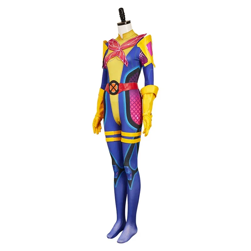 

asdh8@Dress-Up Psylocke Cosplay Costume Jumpsuit Headband Gloves Belt Bodysuit Outfits Halloween Carnival Party Disguise Female