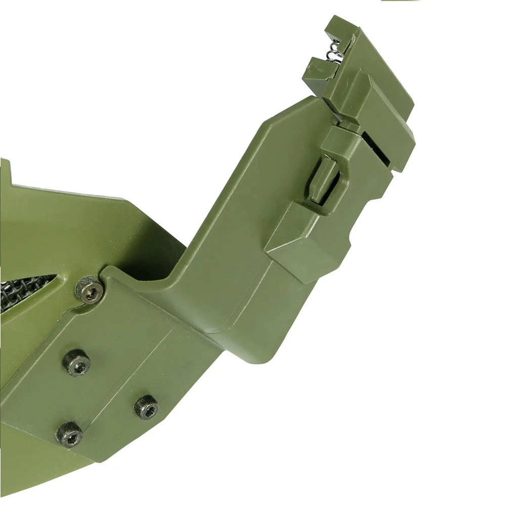 غطاء أذن واقٍ قابل للتعديل بنصف قتالي للاستخدام الخارجي باللون الأخضر #6