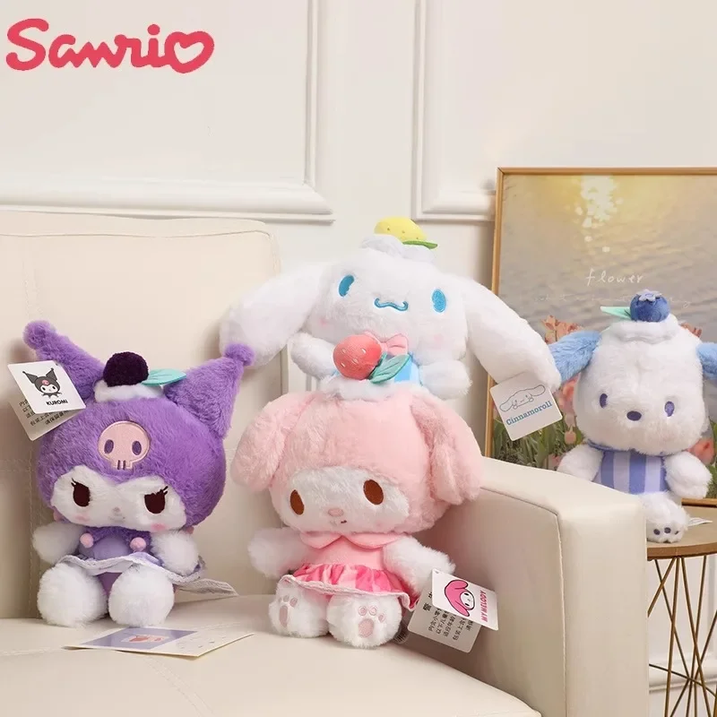 Anime Sanrio Hello Kitty Kuromi Melody Cinnamoroll Pochacco Kawaii peluche ripiene bambole festa di compleanno regalo per ragazza amica