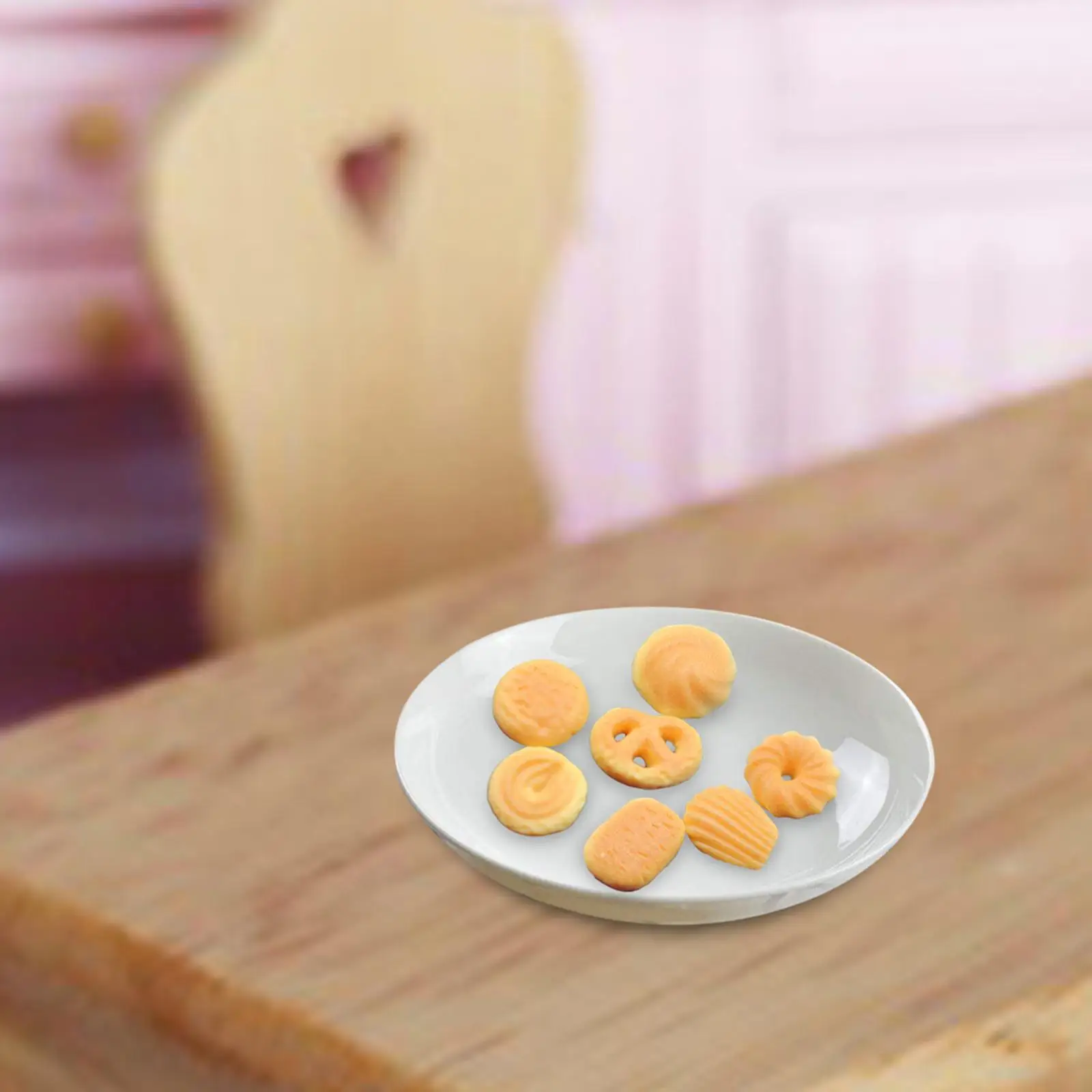 7x حلوى صغيرة بسكويت صغير دمية مصغرة ألعاب المطبخ الكوكيز لبيت الدمى