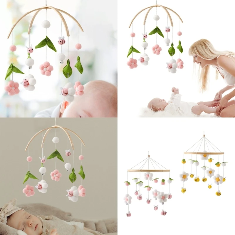 Montessoris Toy Baby Crib Mobile Nursery Hanging Bed Chimes for Boys and Girls Ceiling Decoration in Elegant Designs