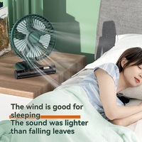 Electric Fan New Desktop Fan USB Mini Fan Portable Office Clock Swing Small Fan Long Battery Life Fan