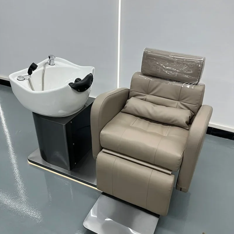 Massage  Shampoo Chairs HairdressingRotate Intelligence Chairs Electric Multifunctional Shampoo Cadeira Barber Furniture QF50SC