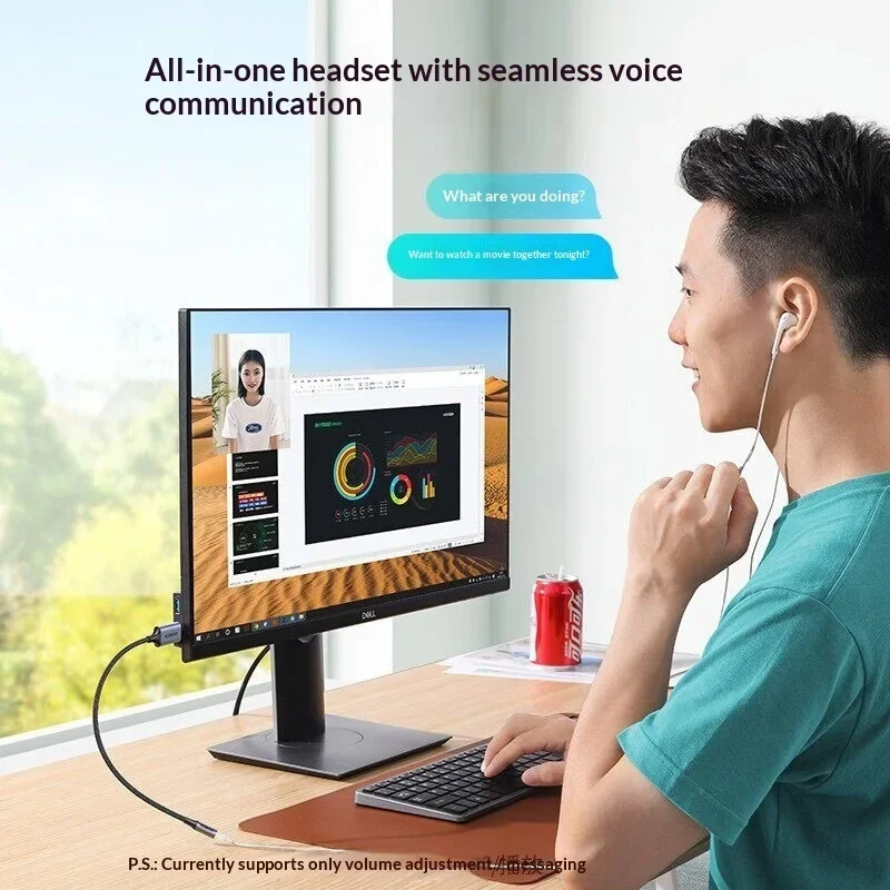 UGREEN 30757 USB Sound Card CM477 3.5mm Headphone Microphone Adapter 24bit 96kHz Aluminum Braided Cable for PC PS4 Switch