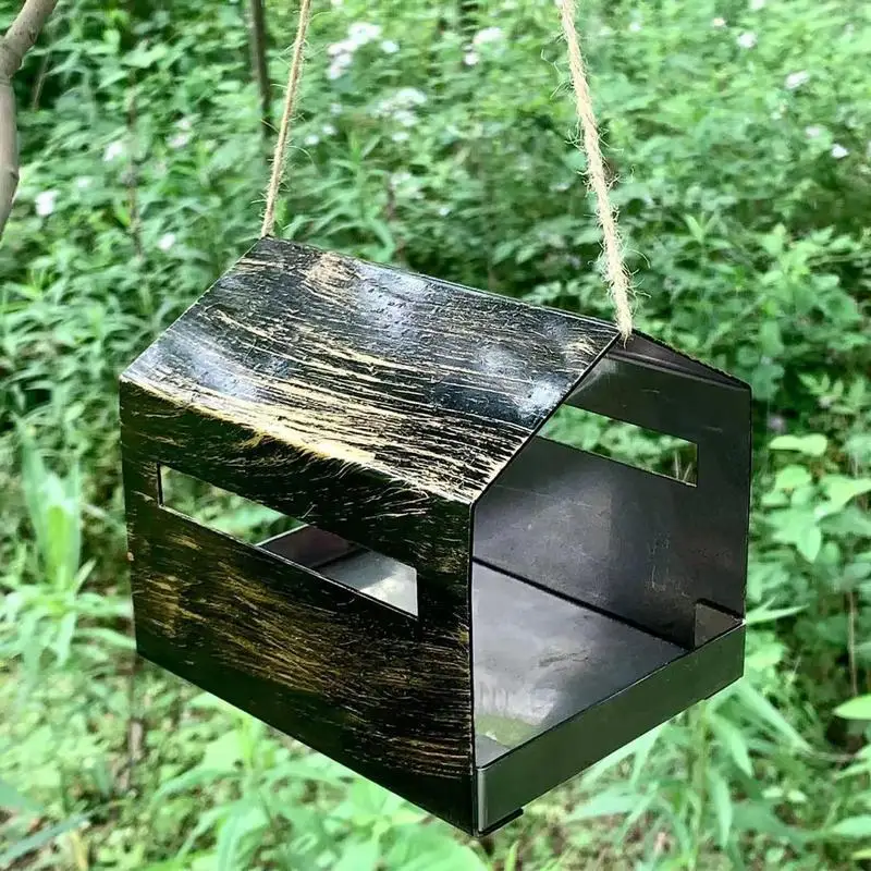 

Wild Bird Feeder Garden Bird Feeder Outdoor Garden Decoration Hangable Feeding House for Wildlife Yard Tree Porch Balcony Pond