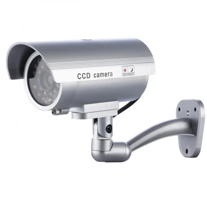 Simulation Fake Bullet Camera Dummy Cameras Outdoor LED Light Monitor Waterproof With Flashing Home Security Protection