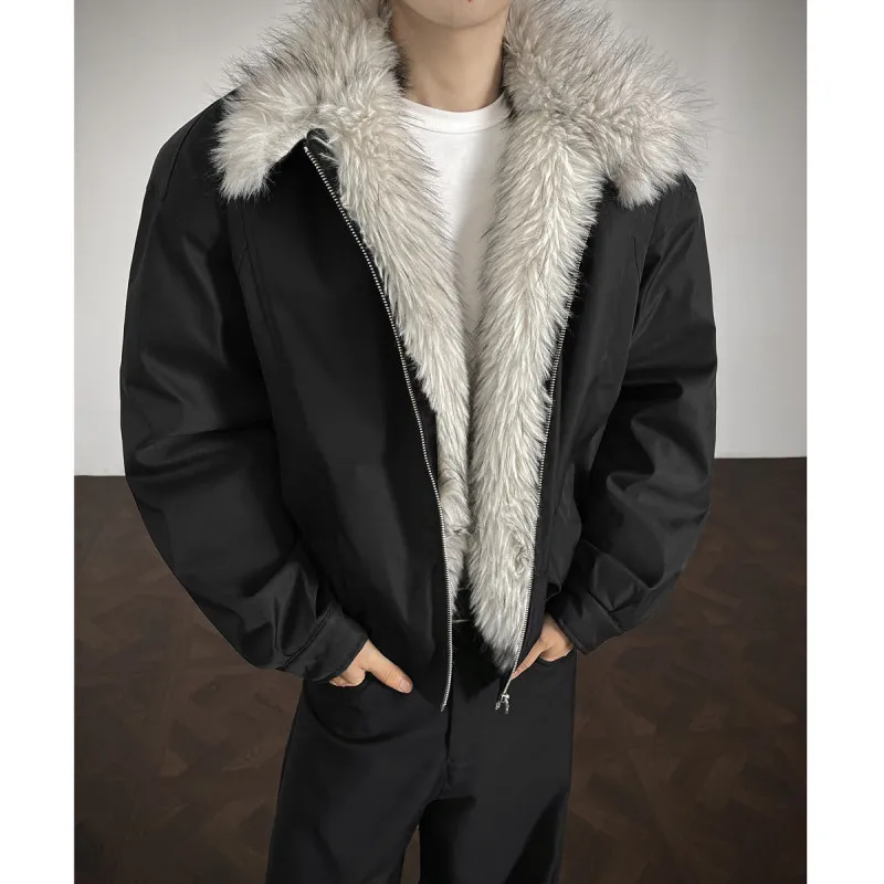 

Куртка Wolf King с меховым воротником Mountain Eagle, мужская зимняя утепленная хлопковая куртка, американская куртка-бомбер Harlandon, хлопковая...