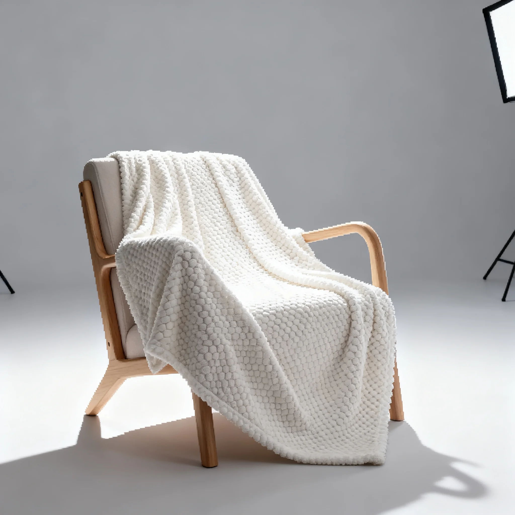

New Pineapple Grid Chenille Throw Blanket for Sofa, All-Season Non-Shedding Office Nap Blanket