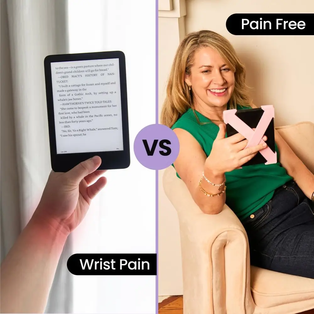 حزام يد آمن من جلد البولي يوريثان مقاس 6-7 بوصات، حامل مقبض عالي المرونة لجهاز Kindle Paperwhite/Kobo/Voyaga/Pocketbook/Tolino #2