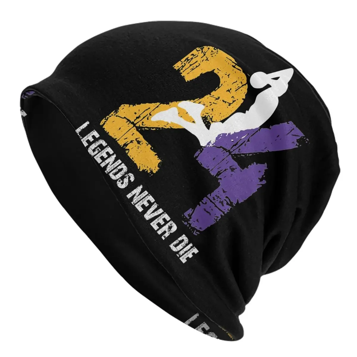 24 Legends Never Die Men Women Thin Beanies Cycling Ski Cap Double Layer Fabric Bonnet Hat