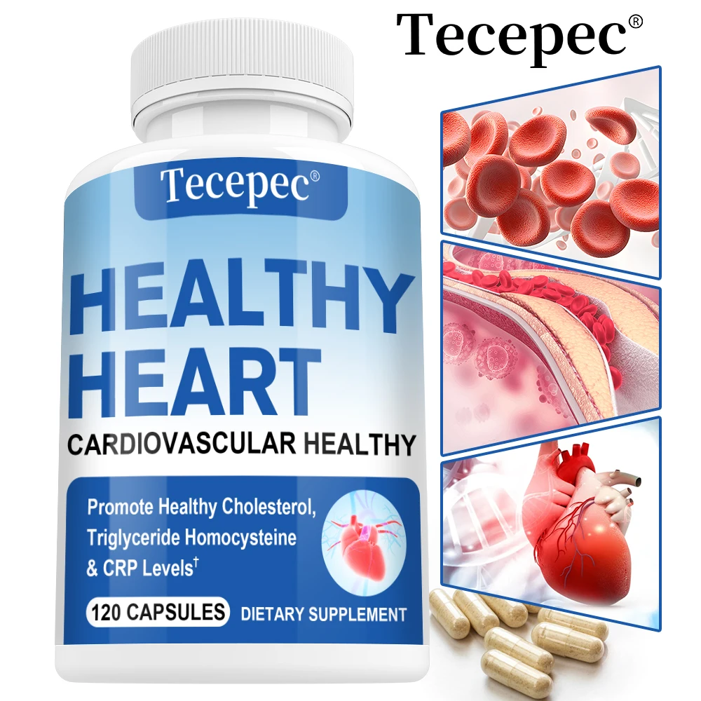 Heart Supplement, Helps Maintain Healthy Cholesterol and Triglycerides, for Men and Women, 120 Dietary Capsules