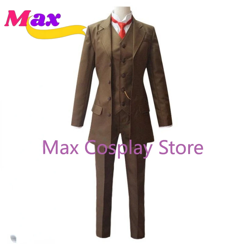 Max Anime  Albert James Moriarty William Cosplay Costume Wig Brown Uniform Halloween Carnival Party Suit