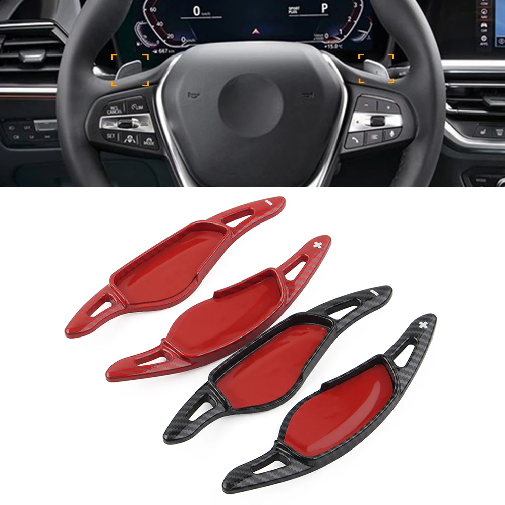 

ABS Car Steering Wheel Paddle Shifter Extension For BMW 3/5/6/7/8 Series X3 X4 X5 X6 X7 M5 Carbon Fiber Look