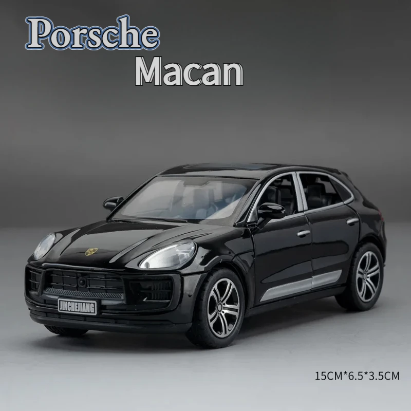 1:32 Porsche Macan T SUV Car Model Alloy Diecast Simulation Toy Sound Light Pull Back Collecte Decorates Gift for Boy Birthday