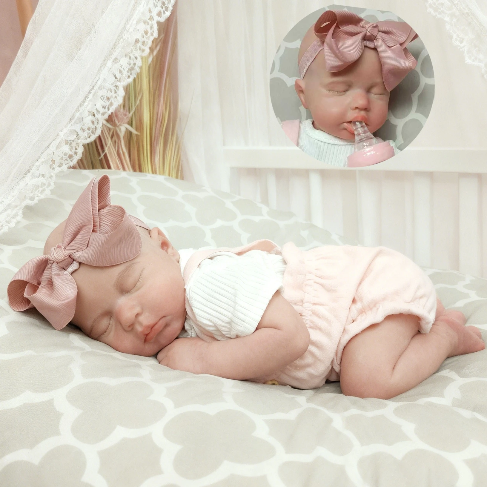 

Кукла-реборн Aizwa1 18 дюймов, силиконовая, девочка, с открытым ртом, для подарков на день рождения