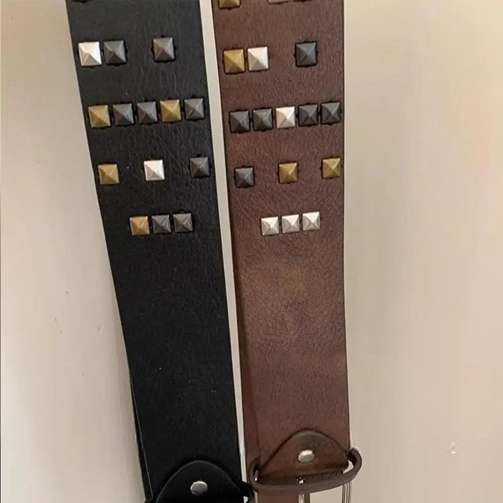 المتخصصة خمر حزام المرأة الجلود القوطية برشام حزام الخصر Y2k تنوعا فستان حزام البنطال الجينز الخصر الملحقات