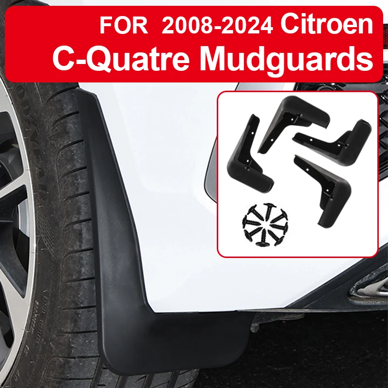 

Soft Mud For Citroen C-Quatre 2008-2024 Accessories TPE Mudguards Original Design Fender Anti-Snow Anti-Sand Guard Protector