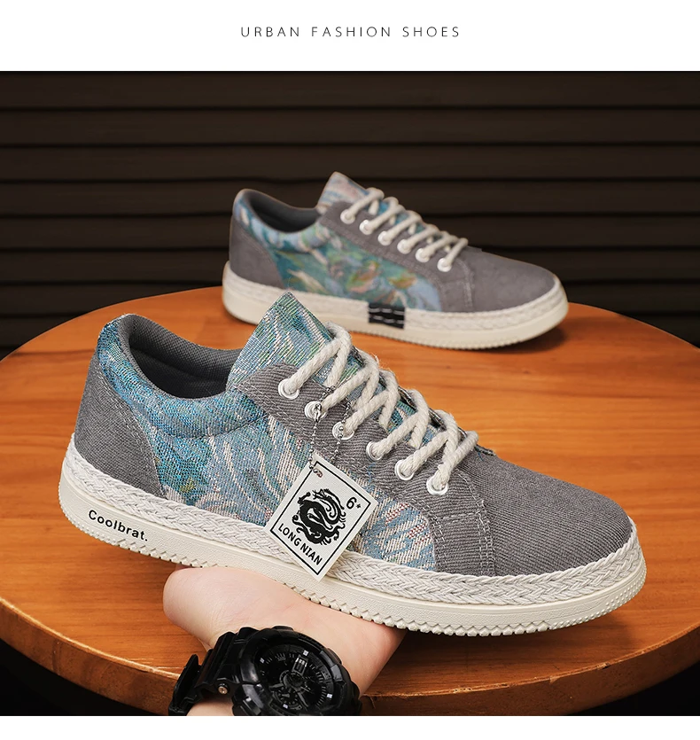 Herren Canvas Freizeitschuhe Frühling und Herbst Neue Atmungsaktive Weichsohlen Outdoor Flache Wanderschuhe Modische Vielseitige Sportschuhe – Detail 20