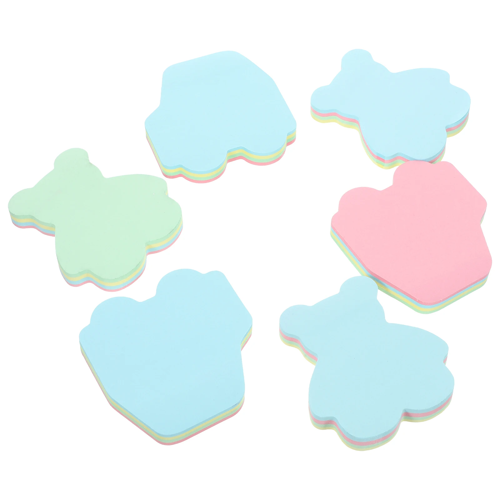 

6pcs Sticky Self Stick Paper Memo Pad Notepad for Office Home Self-Stick Notes School Reusable No Residue
