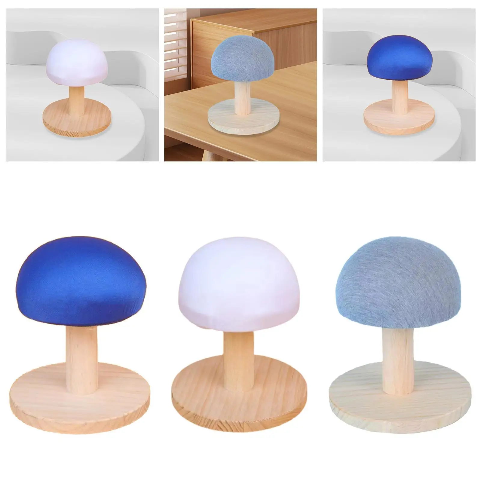 Round Ironing Stool Wooden Ironing Board for Clothes Collars Shoulders