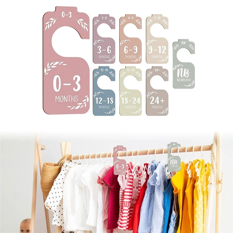 CYGJ-16PCS Wooden Baby Closet Dividers Baby Clothes Organizer Newborn Supplies For New Parents