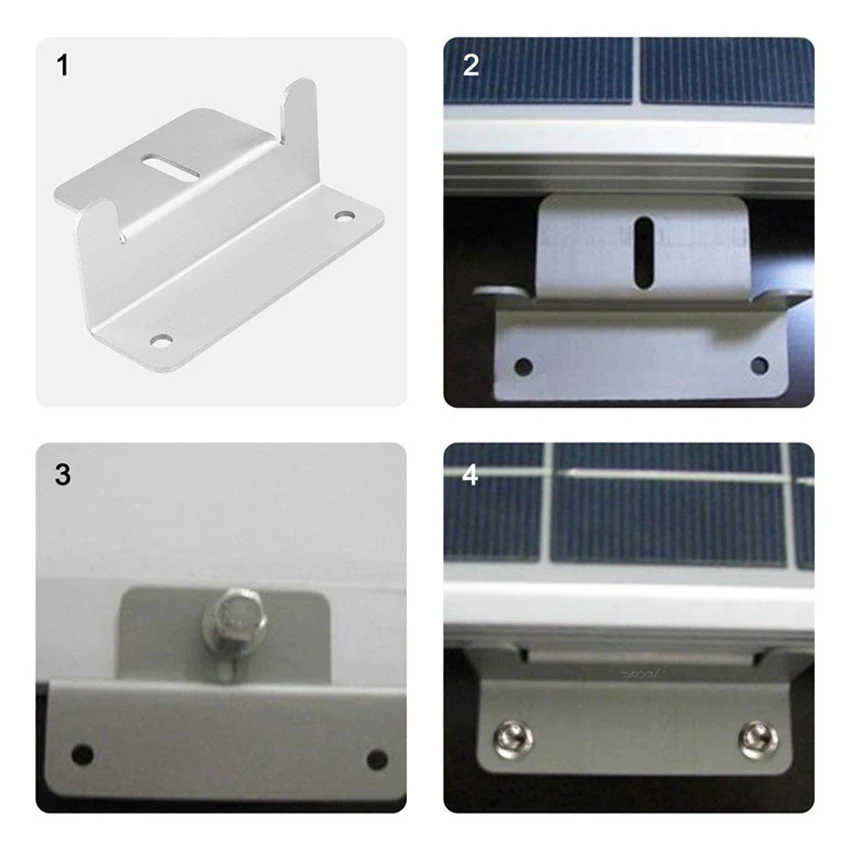 4PCS/8PCS Solar Panel Mounts Kit Z-Bracket Solar RV Mounting System Yacht Z-Shaped Aluminum Alloy Solar Panel Mounts