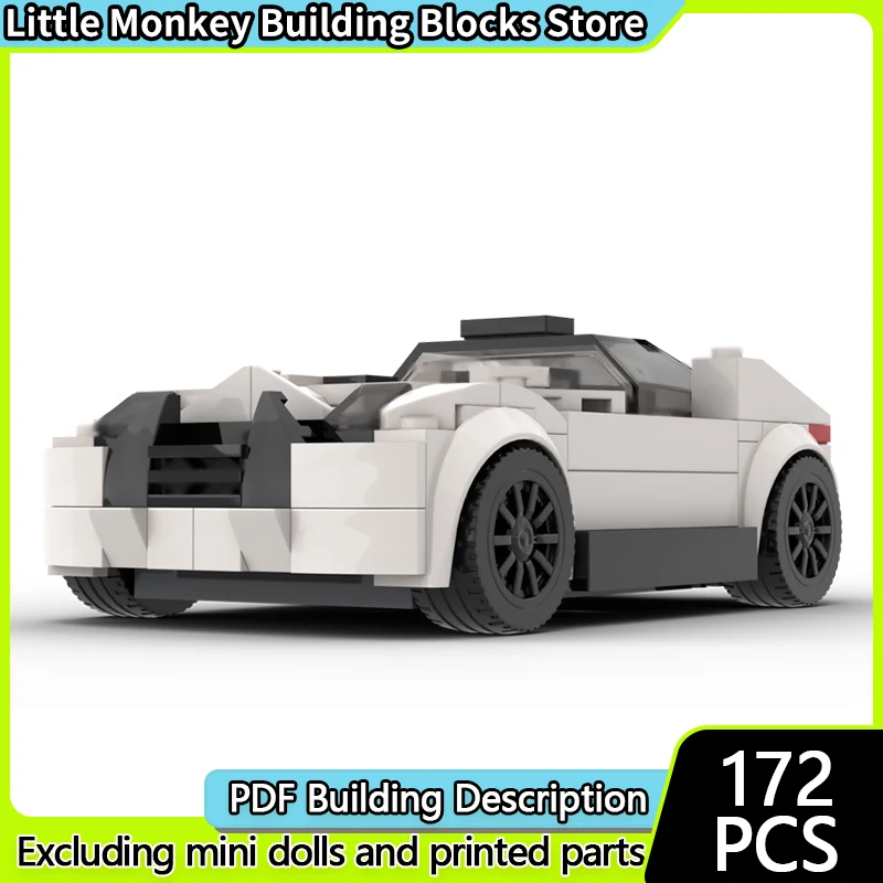 

Speed Racing Car Model MOC Building Bricks White Sports Car Modular Technology Children Holiday Gifts Assemble Toys Suit