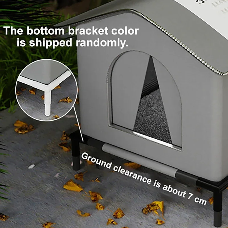 Large Waterproof Outdoor Cat House and Shelter, No Assembly Required, Oxford Cloth Cabin Style, Cold Proof Winter Cat Condo