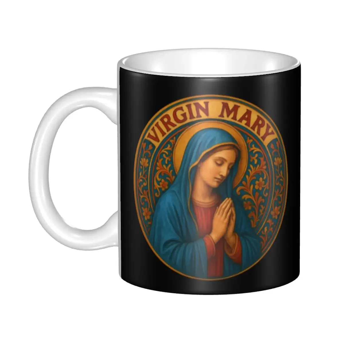 Virgen De Guadalupe Virgin Mary Coffee Mugs DIY Customized Ceramic Milk Tea Mug Cup