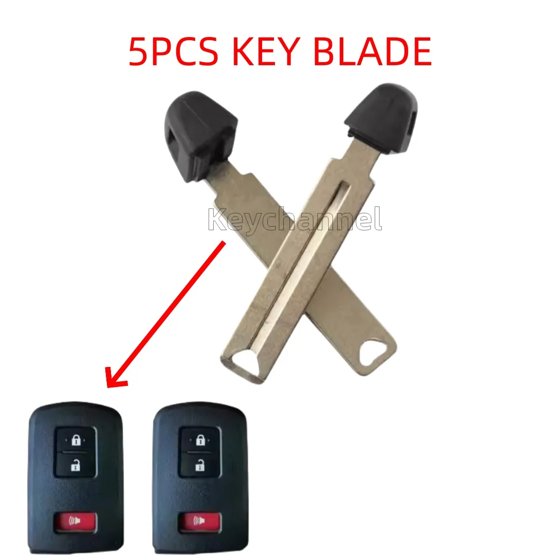 

5pcs TOY40 mergency Key Blade Emergency Smart Prox Remote Key Fob Blade Insert Blank for Toyota Camry Corolla Highlander Prius