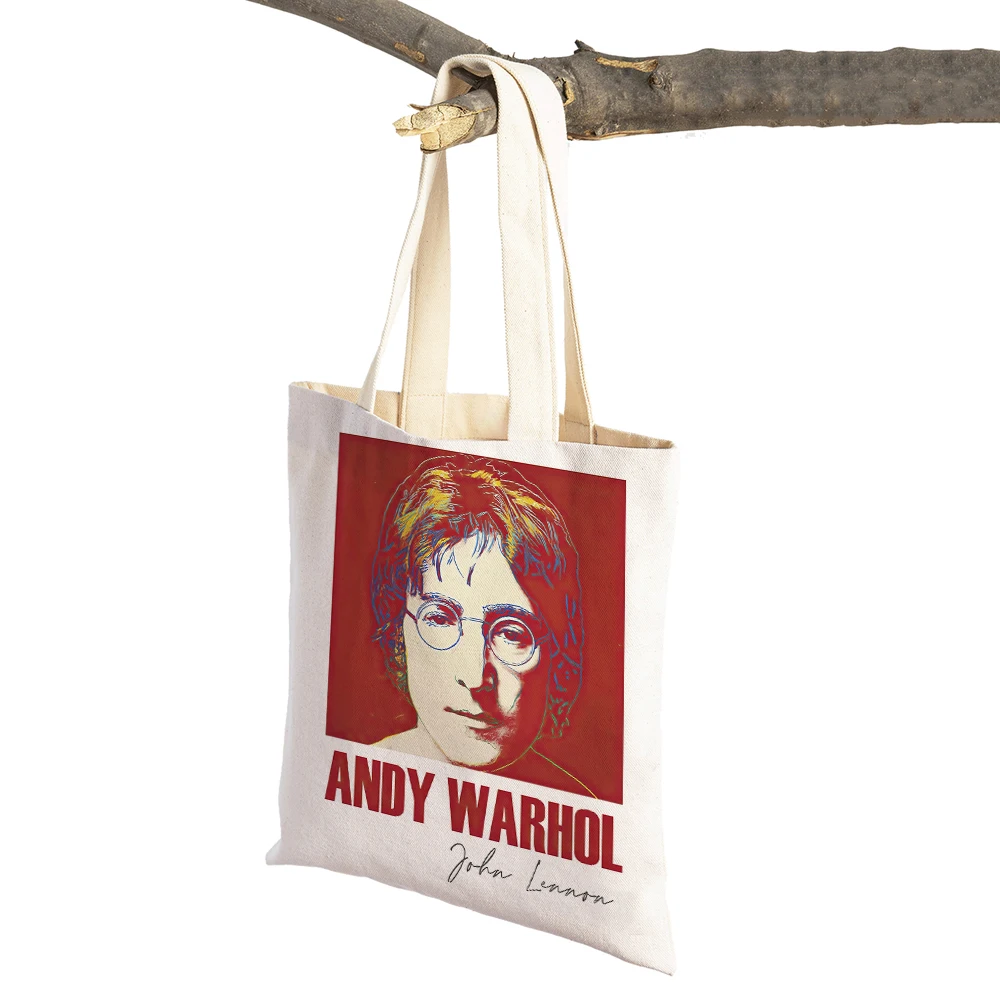 Andy Warhol Skeleton Gallery Shopping Bag Double Print Eco Casual Nordic Shopper Bags Lady Canvas Tote Women Travel Handbag