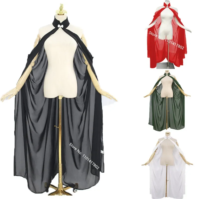 

Medieval Fairy Shawl Cape Chiffon Gothic Wicca Robe Black Green Red Cosplay Victorian Dress Cloak Halloween Costume for Women