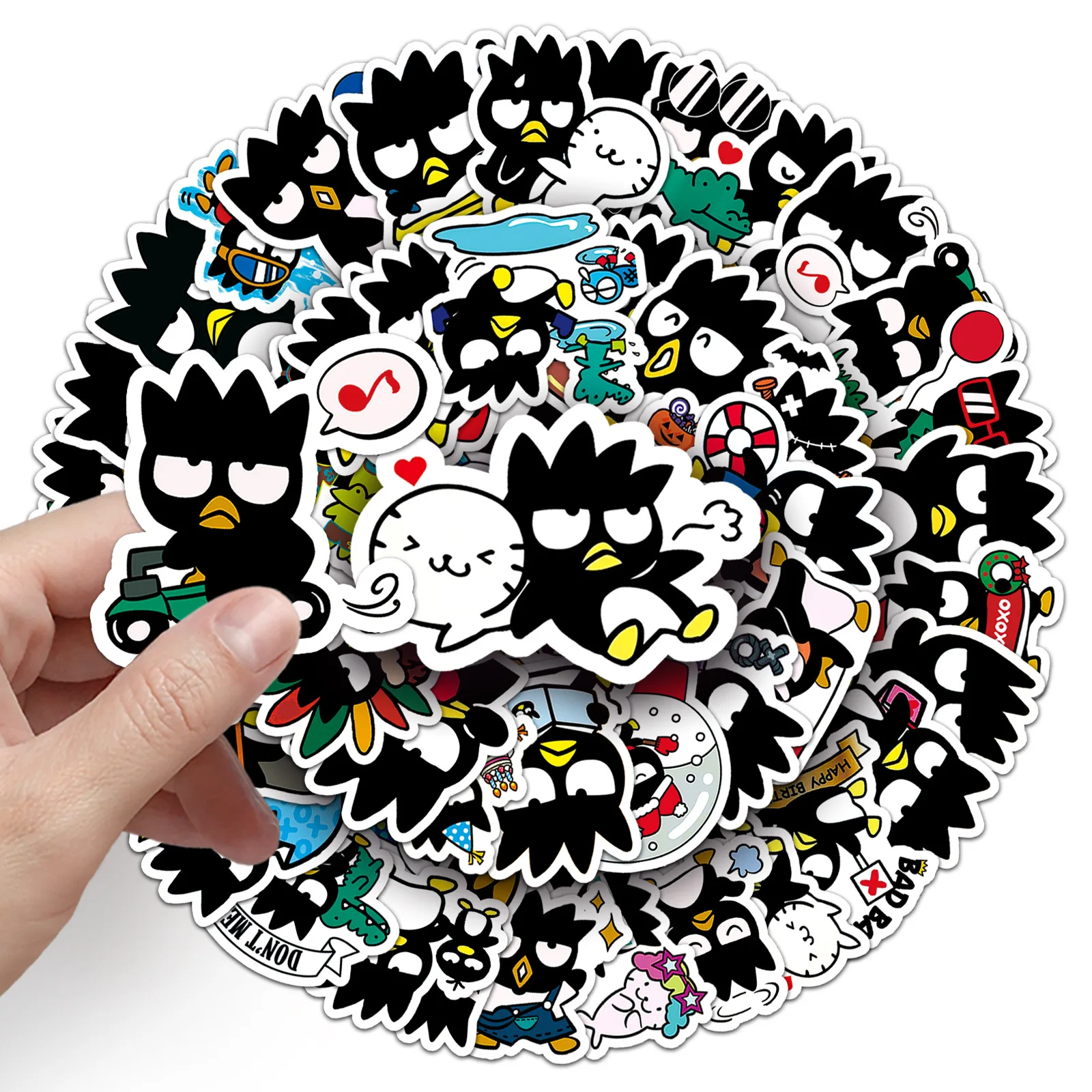 50pcs Sanrio cute BAD BADTZ-MARU cartoon animal waterproof decoration computer mobile phone ledger sticker