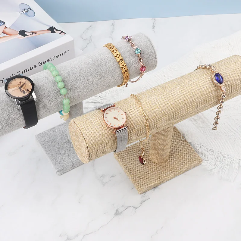Jewelry Chain Hairband Watch Necklace Bracelet Display Stand Rack Holder T-bar Bracelet Display Stand Holder Watch Display image 3