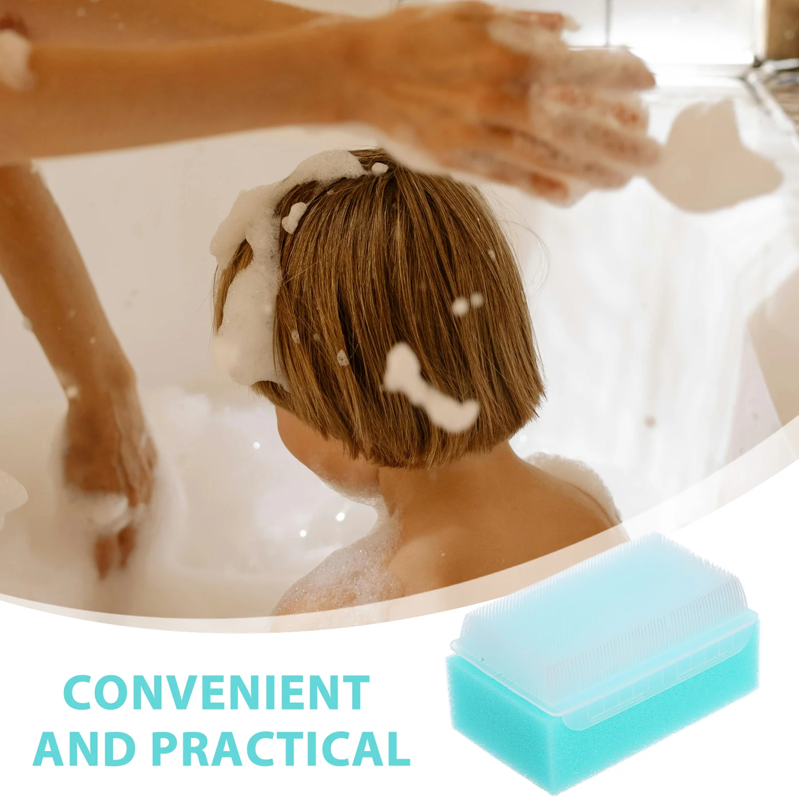 Устройство для сенсорной тренировки, скруббер для кожи головы, успокаивающие угловые щетки, детская ванночка для новорожденных, пластиковая крышка-колыбель, губка