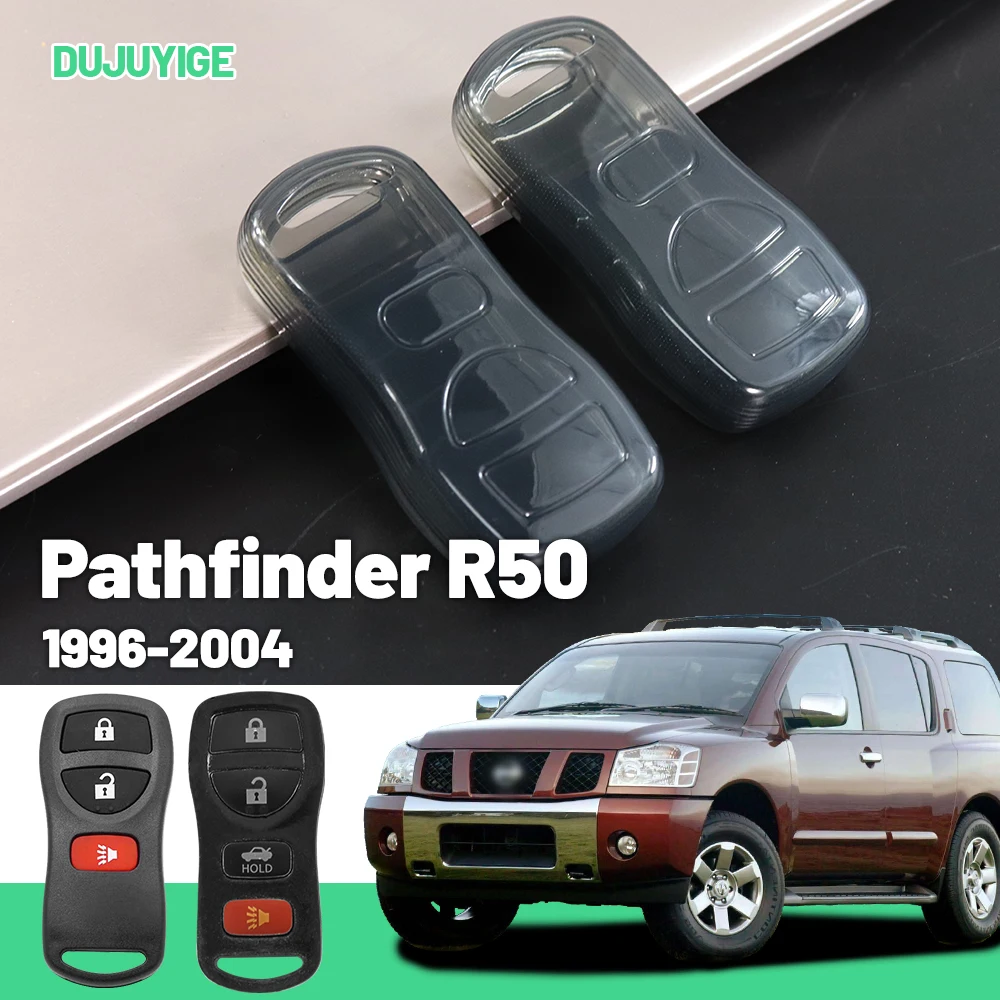 

Clear TPU Car Key Case For Nissan Pathfinder R50 1996-2004 Key Fob Cover Protector Shell Auto Accessories 1998 1999 2000 2001