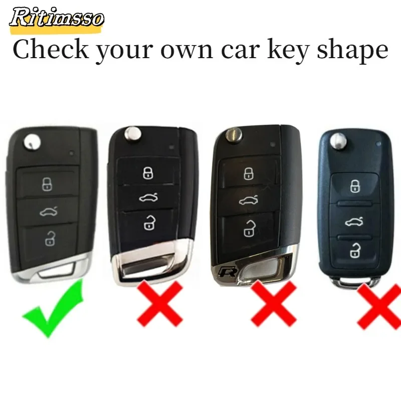 TPU Car Key Case Full Cover For VW Volkswagen Golf 7 MK7 Tiguan MK2 For SEAT Ateca Leon FR 2 Ibiza For Skoda Octavia Accessories