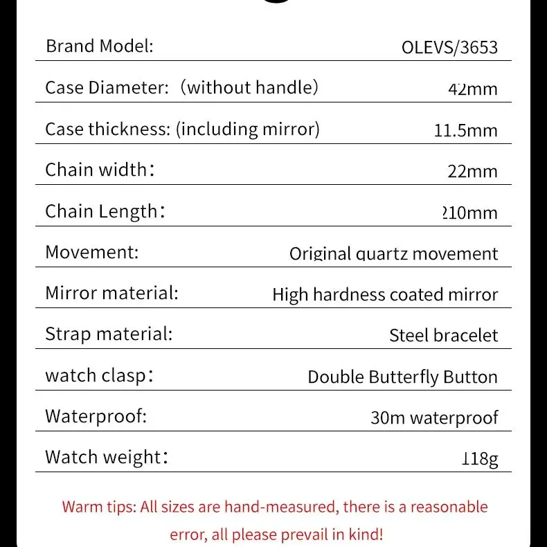 OLEVS 3653 Moon Phase Men Watch Luxury Brand Quartz Watch Fashion Original Waterproof Luminous 24-hour Automatic Date Men Watch