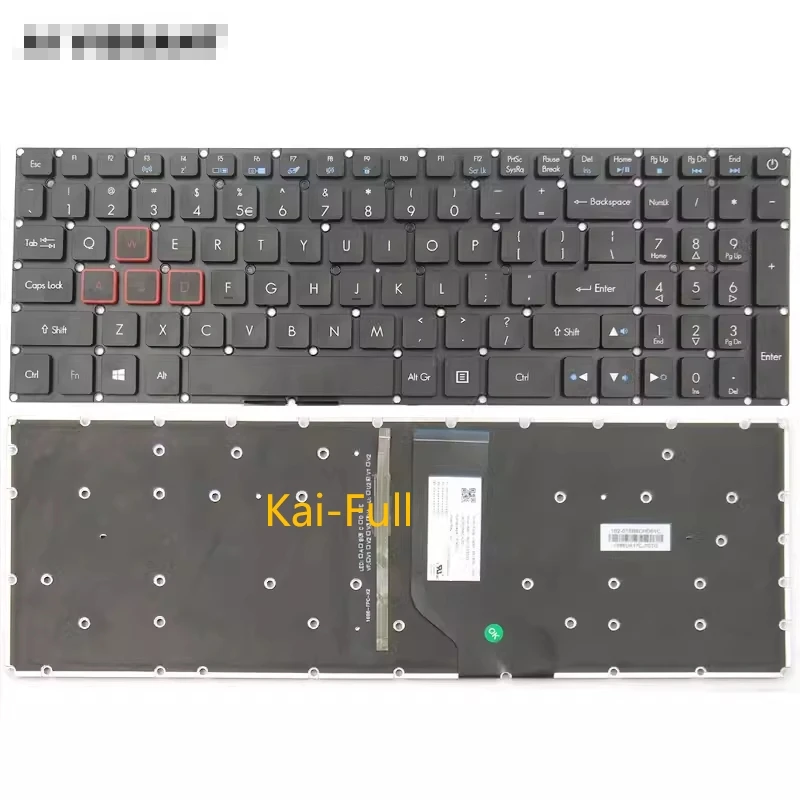 Backlit English US Keyboard For Acer Predator Helios 300 G3-571 G3-572 G3-572-72YF PH317-51 PH315-51 PH317-52 N17C1 NK.I1513.053